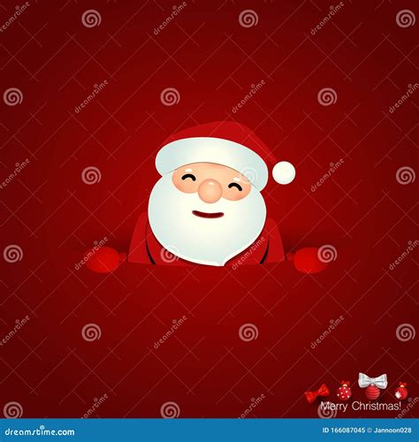 Christmas Greeting Card With Christmas Santa Claus Vector Illustration