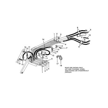 7108 SERIES FORD LOADER 1 87 9 96 006 BUCKET CYLINDER New