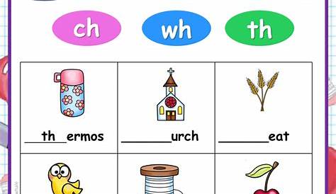 Digraphs Worksheets for Ages 4-6 - Education PH