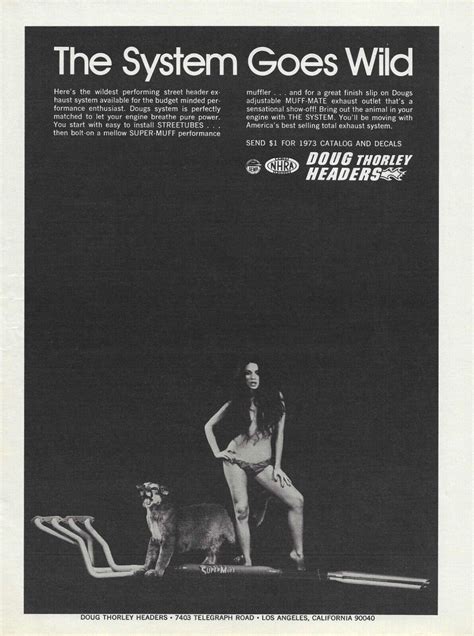 1973 Doug Thorley Magazine Ad Super Muff Performance Exhaust Sexy Bikini Girl 73 Ebay