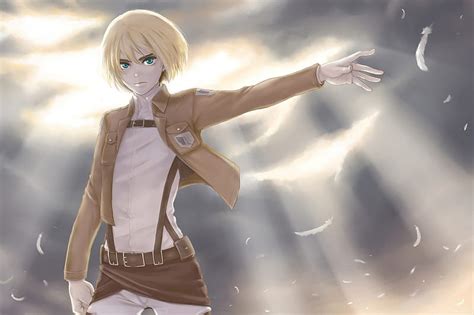 Armin Arlert Glow Blond Guy Angry Attack On Titan Anime Handsome