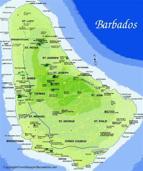 Maps Of Barbados Blankworldmaps Images And Photos Finder The Best