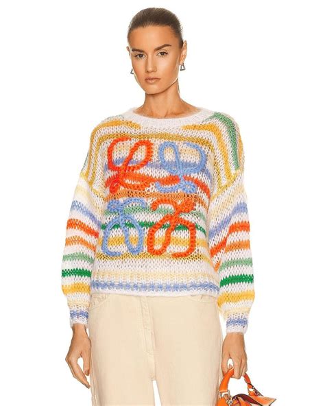 Loewe Stripe Mohair Sweater Lyst