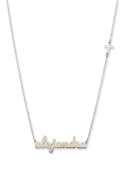 Jennifer Zeuner Abigail Personalized Cross Necklace Bergdorf Goodman