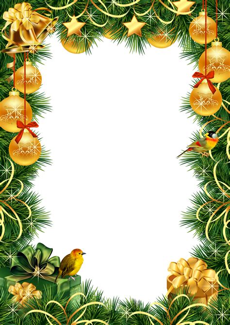 Christmas Frame Transparent Background Gudang Gambar Vector Png