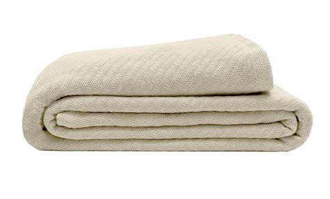 Elite Home Products Organic Cotton Blanket Twin Oat