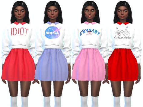 16 Super Cute And Cool Sweater Dresses Found In Tsr Category Sims 4