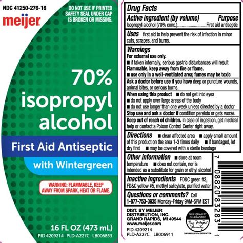 Isopropyl Alcohol Wintergreen 70 Percent Wintergreen Details From The