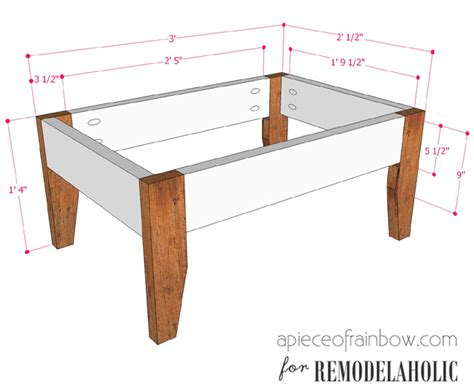 Coffee table length dimensions are very important when choosing a coffee table. Remodelaholic | Build An Easy Patio Set with Benches and a ...