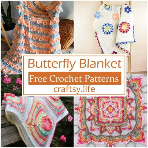 6 Free Crochet Butterfly Blanket Patterns For Everyone Craftsy