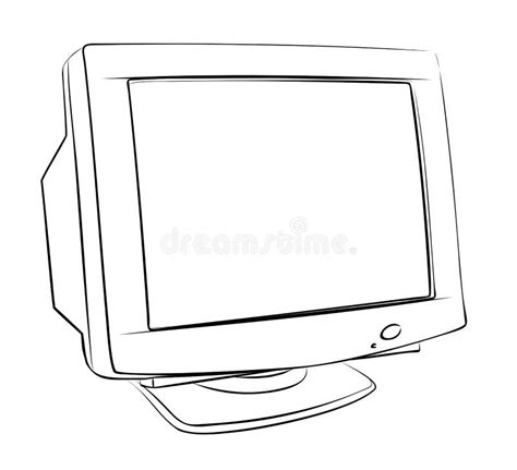Screen Monitor Sketch Stock Illustrations 3385 Screen Monitor Sketch