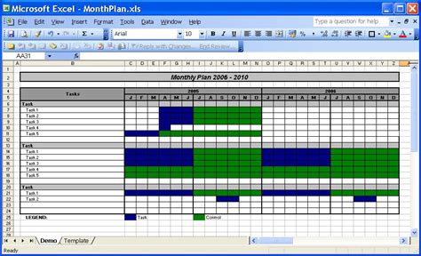 monthly planner template excel printable planner template