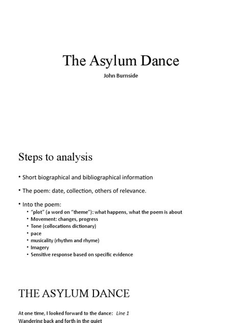 The Asylum Dance John Burnside Pdf