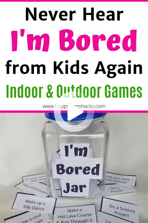 36 Things To Do When Your Kids Are Bored Bored Jar