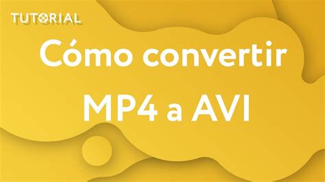 ¿cómo Convertir Mp4 A Avi Movavi Tutorial Youtube