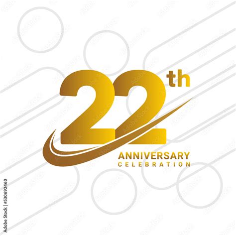 22th Anniversary Celebration Golden Anniversary Celebration Logo Type