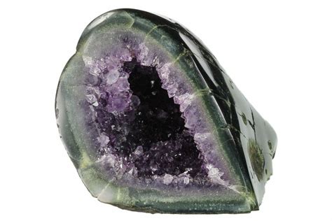 49 Dark Purple Amethyst Geode With Polished Face Uruguay 151291