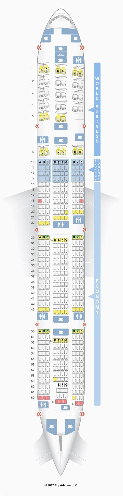 777 300er Air Canada Seat Map Aircraft 77w Seat Map Inspirational