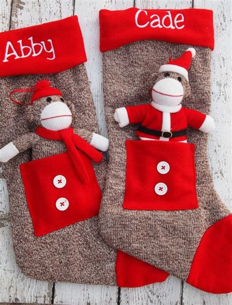 Sock Monkey Stockings What A Fun Idea All Things Christmas