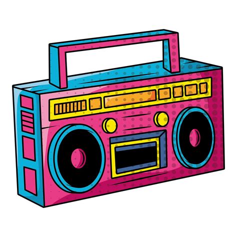 Retro Radio Music Player Pop Art Style 5031772 Vector Art At Vecteezy