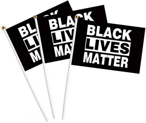 Nm 10pcs Black Lives Matter Hand Flag Supplies 1421cm