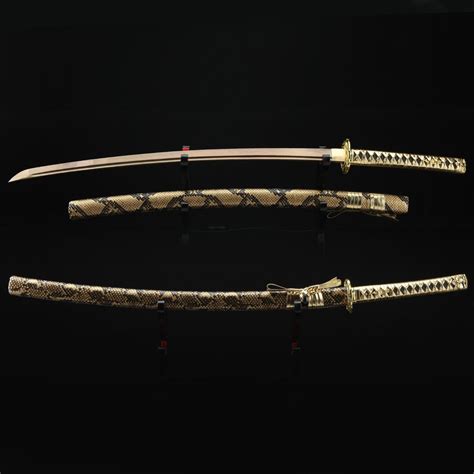 Japanese Sword Handmade Japanese Sword Damascus Steel With Golden