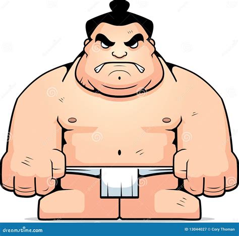 Big Sumo Wrestler Stock Vector Illustration Of Japanese 13044027