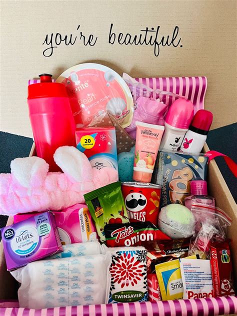 a cute period box period kit with everything you need for periods first period kits period box