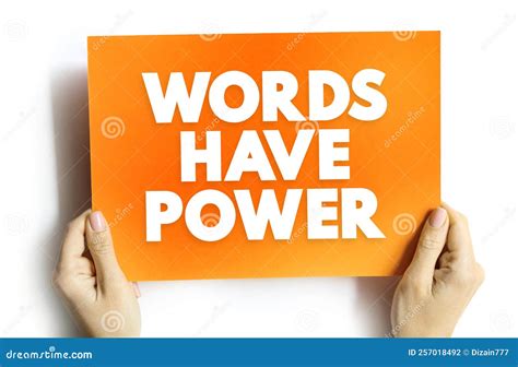 Words Have Power Text Quote Concept Background Stock Illustration