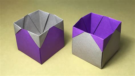Origami Box Tutorial Easy For Kids Youtube