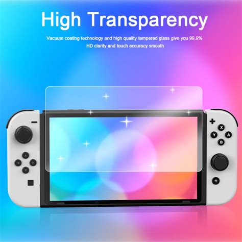 Dobe Tns 1156 Tempered Glass Screen Protector Anti Fingerprint For Nintendo Switch Oled