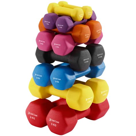 Gold Coast Cast Iron Neoprene Dumbbell Fitness Hand Weights Set Of 2