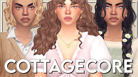 The Sims 4 Cottagecore Lookbook 💐 Cc Links Youtube