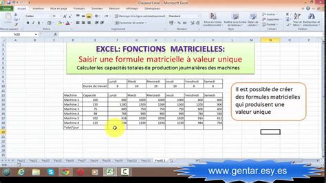 Excel Formules Matricielles Formule Matricielle Valeur Unique Youtube