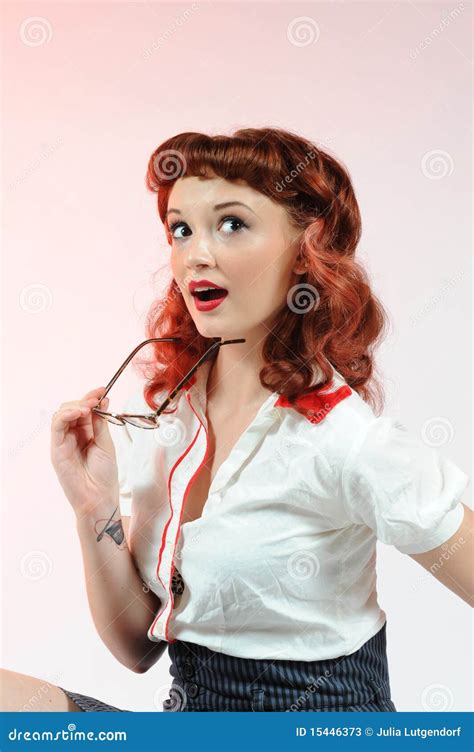 A Pretty Pin Up Girl Stock Image Image Of Soft Brown 15446373