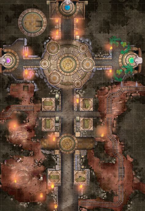 X Underground Temple Map R Battlemaps
