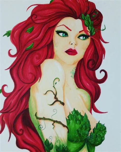 Poison Ivy Dc Comic Fan Art Print Etsy