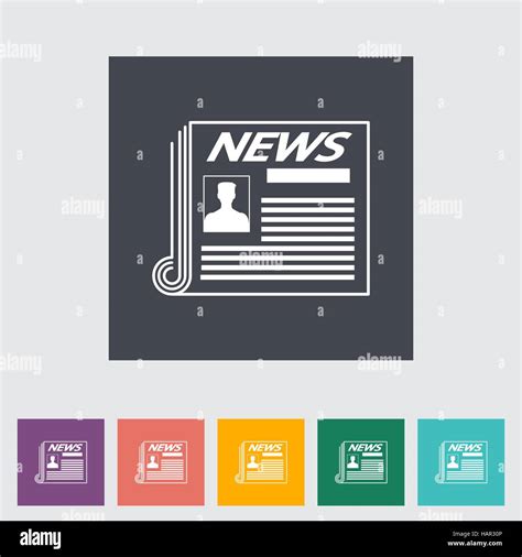 Newspaper Flat Icon Vector Illustration Stock Vector Image And Art Alamy