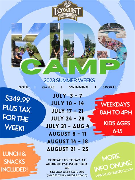 Kids Sports Summer Day Camp Loyalist Country Club