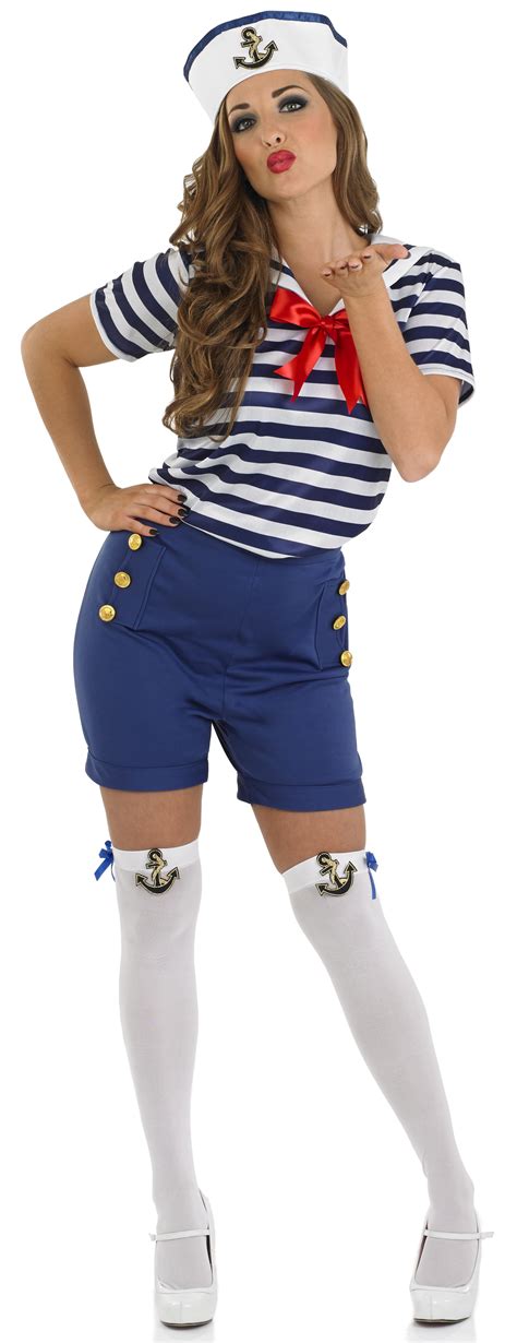 sassy sailor girl fancy dress ladies nautical navy uniform womens costume outfit ebay
