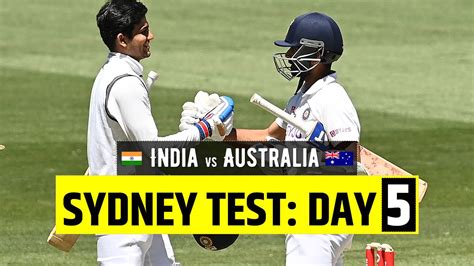 Highlights India Vs Australia 3rd Test Day 5 Updates From Sydney