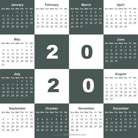 Template Kalender Agenda 2020 Contoh Gambar Template