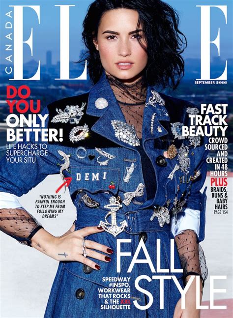 Demi Lovato Photoshoot For Elle Canada September 2016 Issue