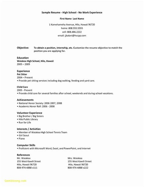 40 First Time Job Resume In 2020 Student Resume Template First Job