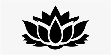 8134 Lotus Flower Outline Clip Art Free Lotus Flower Png Black