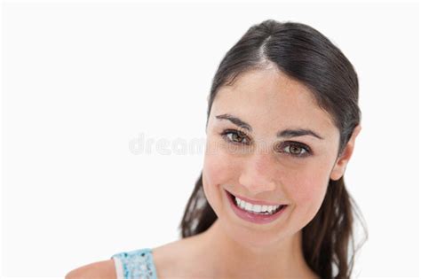 close up of a smiling woman stock image image of complexion fashion 22662733
