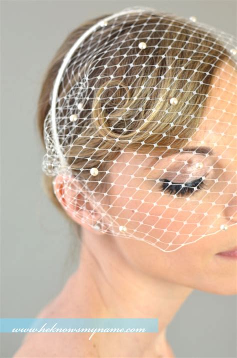 wedding bridal birdcage veil pearls touching free u s etsy