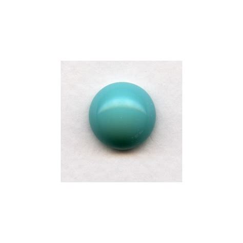 Turquoise Opaque Glass Cabochons 13mm 4