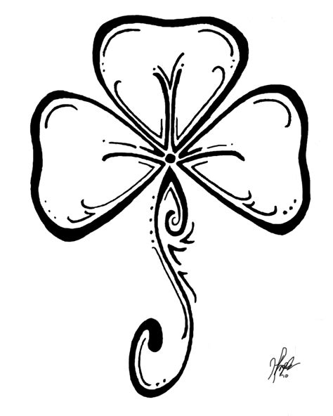 Irish Shamrock Drawing Clipart Best