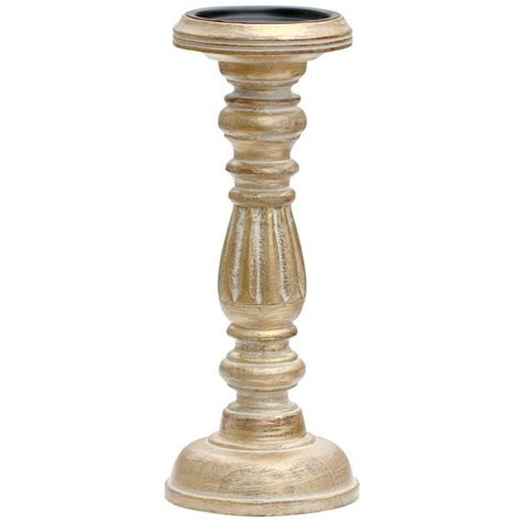 Antique Look Handmade Tall Pillar Candle Holder In Metal